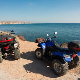 ATV's on Santorini Island in the Aegean Sea